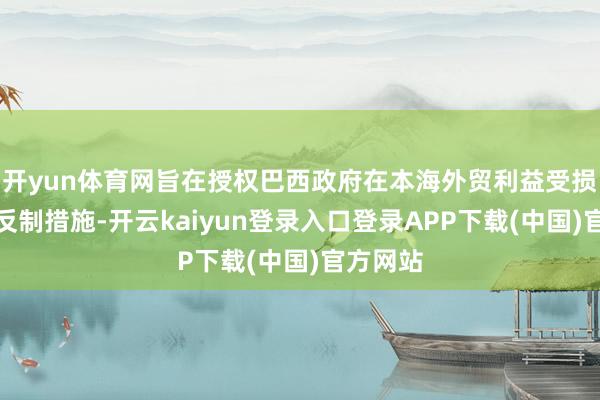开yun体育网旨在授权巴西政府在本海外贸利益受损时采纳反制措施-开云kaiyun登录入口登录APP下载(中国)官方网站