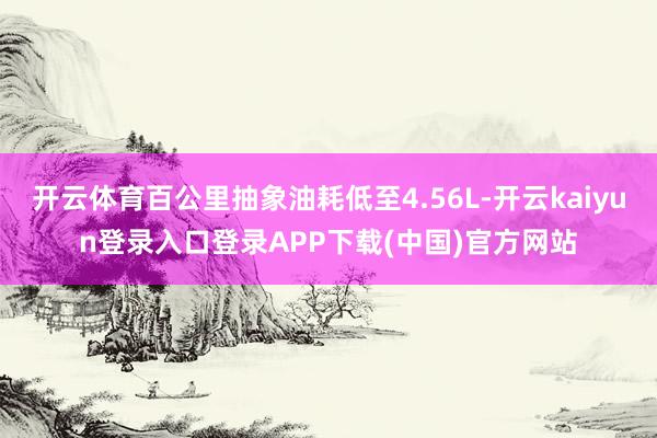 开云体育百公里抽象油耗低至4.56L-开云kaiyun登录入口登录APP下载(中国)官方网站
