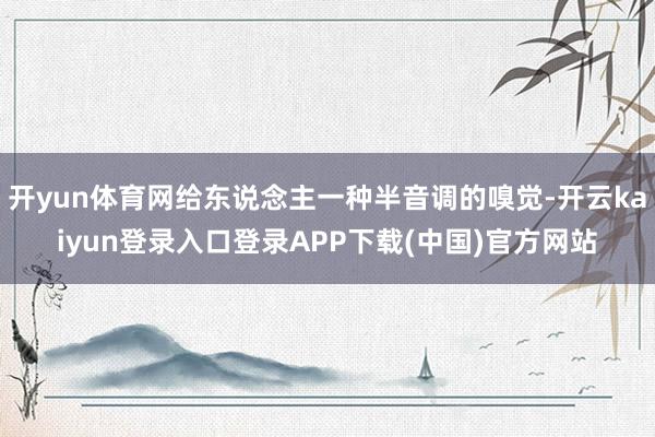开yun体育网给东说念主一种半音调的嗅觉-开云kaiyun登录入口登录APP下载(中国)官方网站